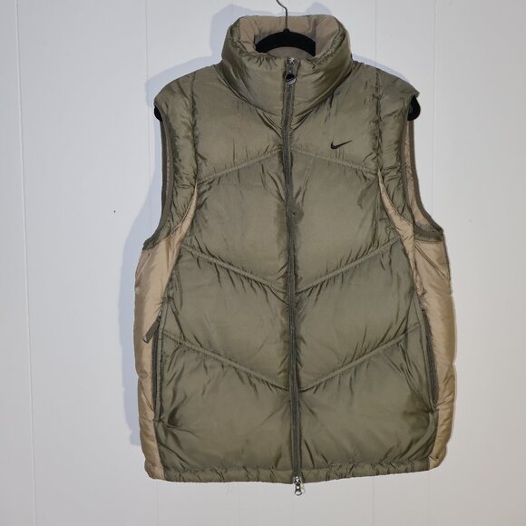Vintage Nike Down Puffer Vest Olive – Men’s L - Picture 1 of 10